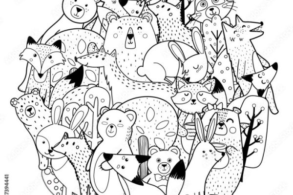 Forest animal coloring pages printable