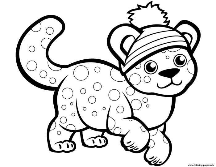 Winter animals coloring sheets