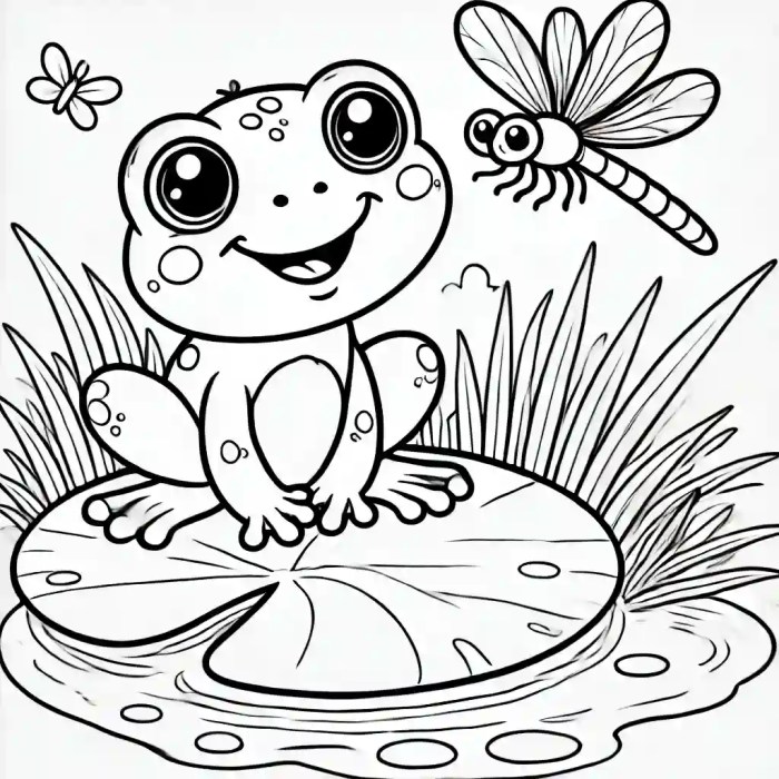 Cute coloring page animals