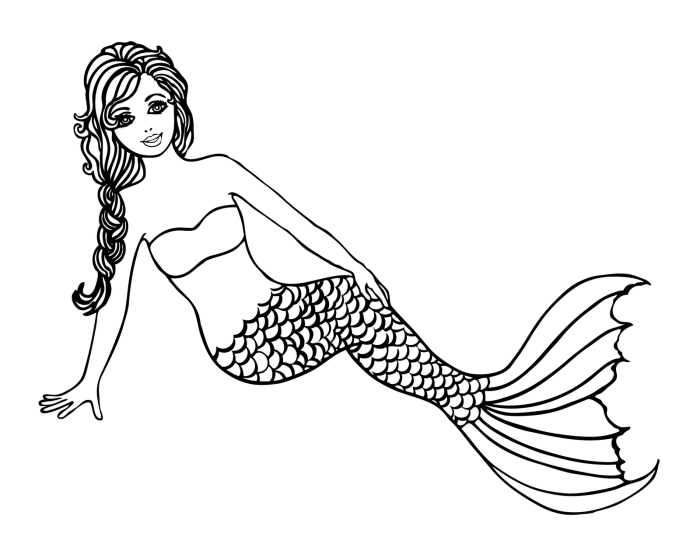 Coloring pages of anime mermaids