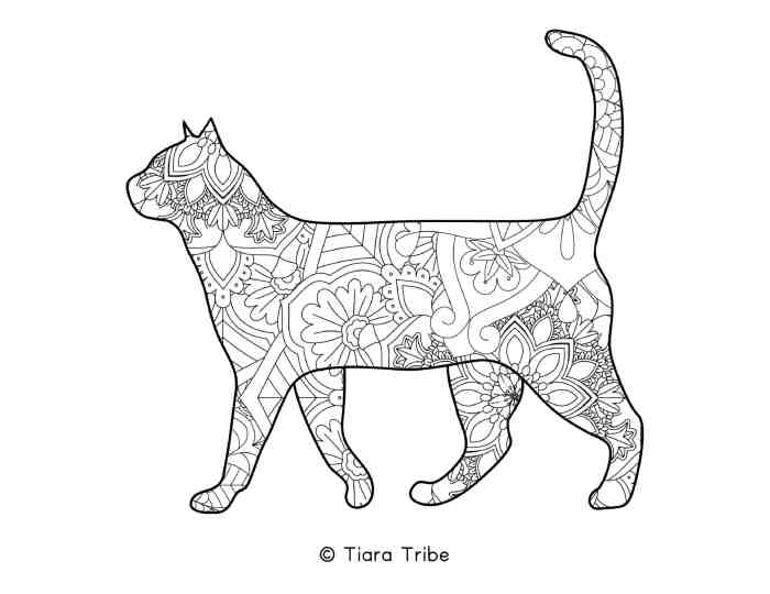 Animal easy mandala coloring pages