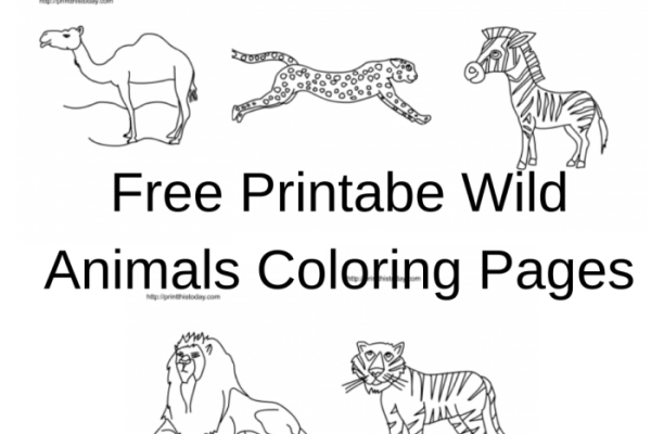 Wild animals coloring pages printable