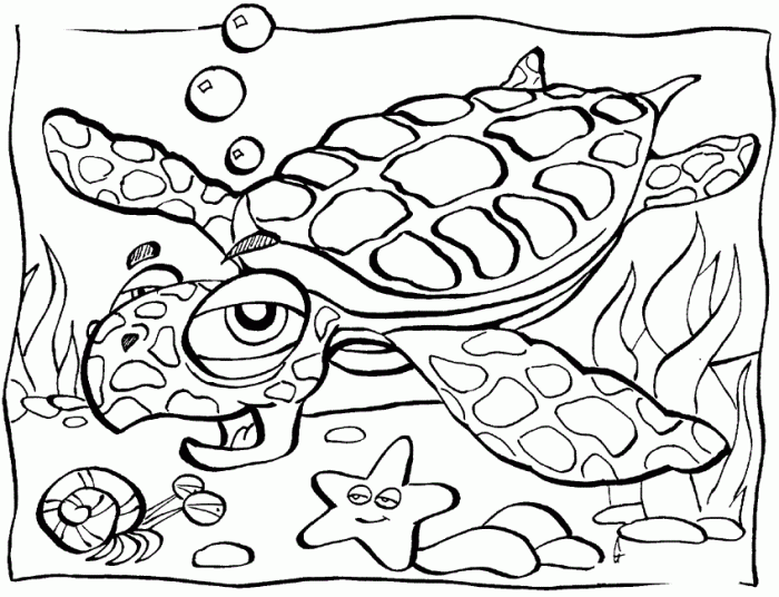 Ocean animal coloring pages