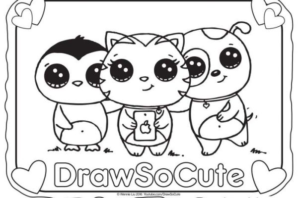 Coloring pages cute animals