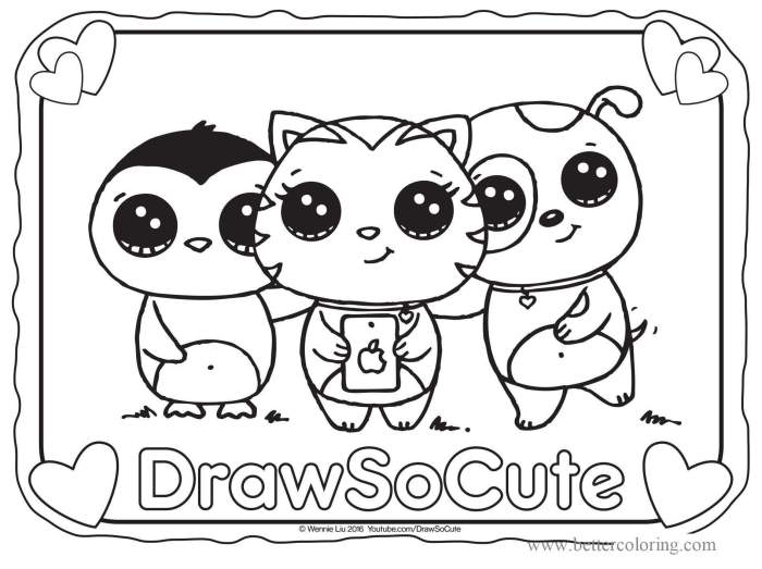 Coloring pages cute animals