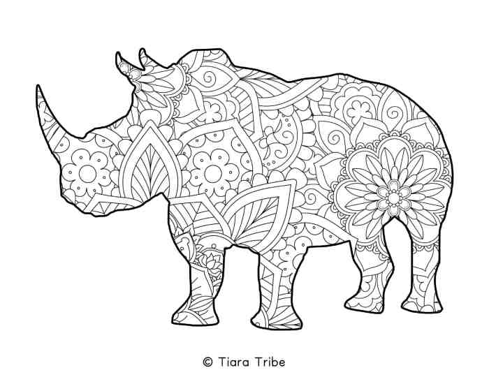 Animal mandala coloring pages