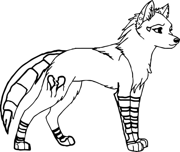 Fox wolf anime coloring pages