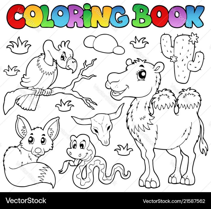 Desert animal coloring sheets