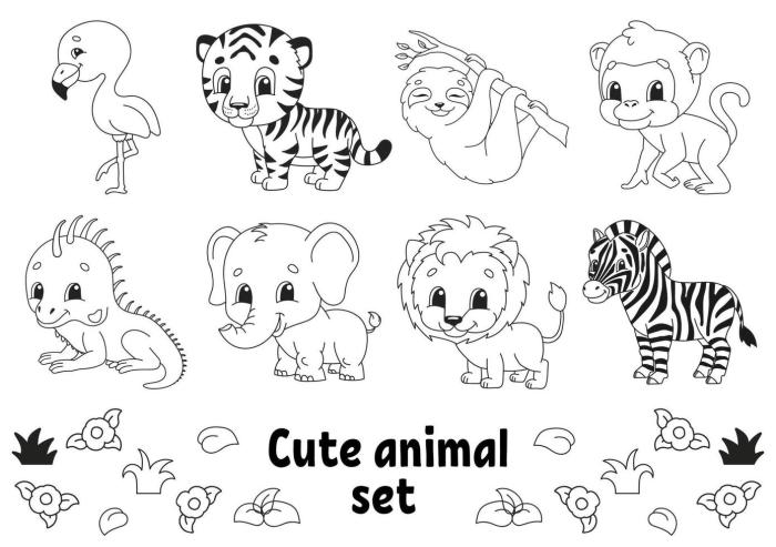 Animated animal coloring pages