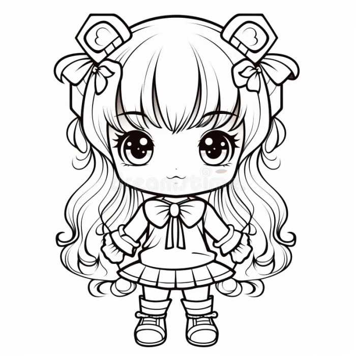 Anime coloring pages chibi