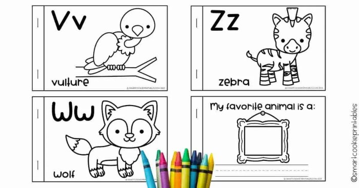 Animal abc coloring pages