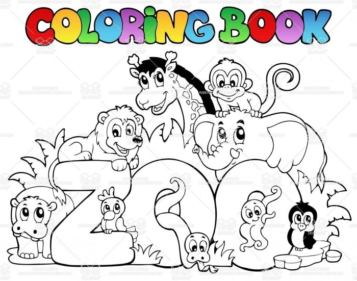 Free printable coloring pages zoo animals