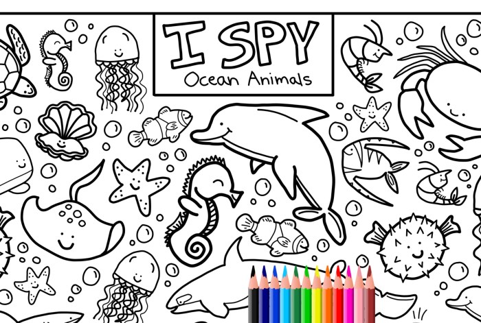 Ocean animals coloring pictures