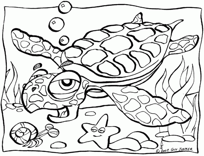 Printable coloring pages sea animals