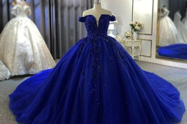 Blue dress for wedding guest