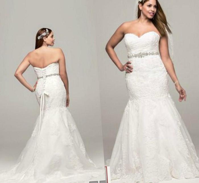 Plus size lace wedding dresses