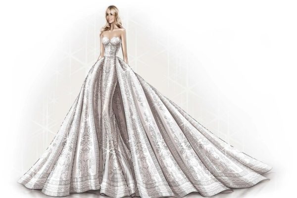 3d flower wedding dress