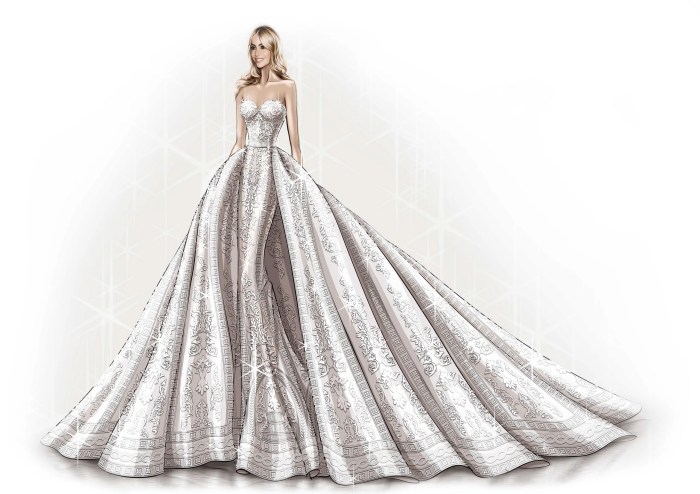 3d flower wedding dress